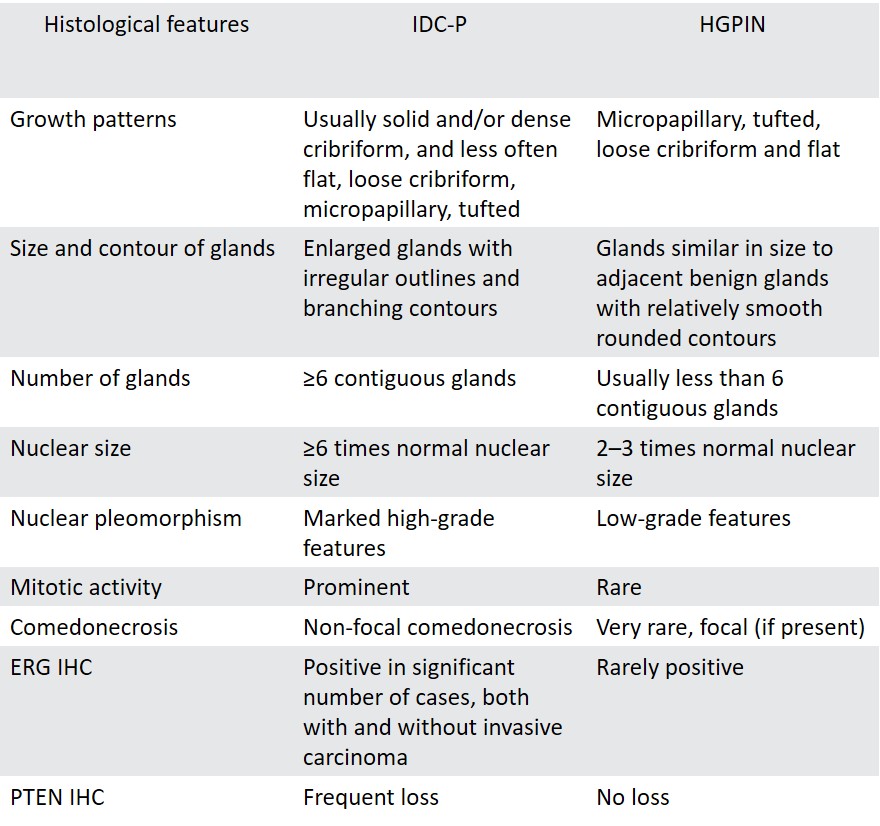 Table of IDC-P overlap